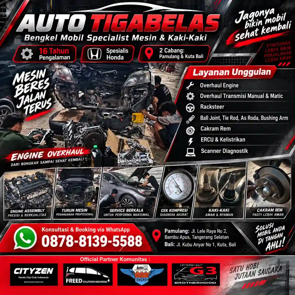 Bengkel Mobil AUTO TIGABELAS
